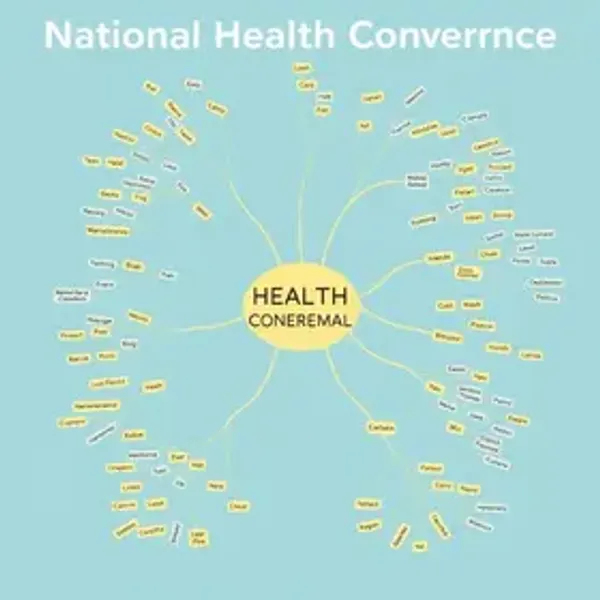 Mapa mental sobre Conferência Nacional de Saúde: resumo visual para revisar