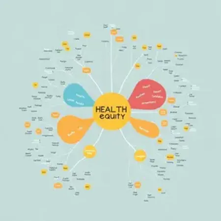 Mapa mental sobre equidade em saúde: resumo visual para revisar