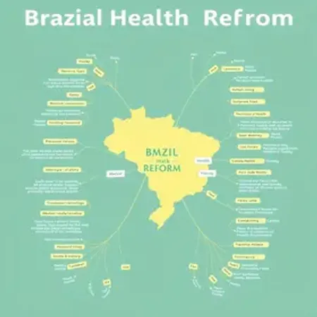 Mapa mental sobre Reforma Sanitária Brasileira: resumo visual para revisar