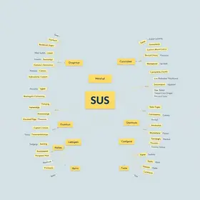 Mapa mental sobre criação do SUS: resumo visual para revisar